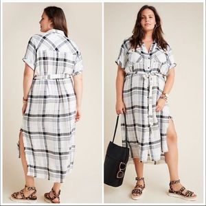 NWT Anthro Cloth & Stone Hannah Midi Shirtdress 2X